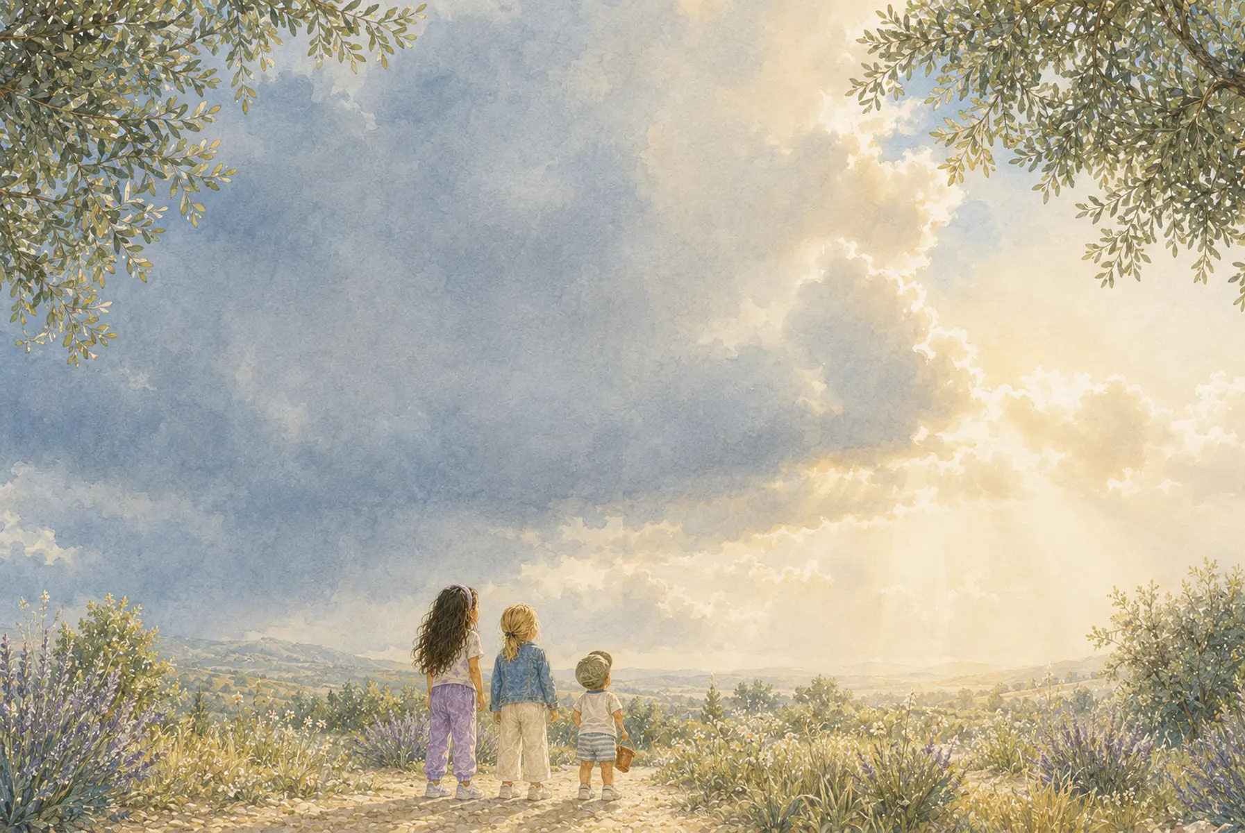 Illustration de paysage provençal